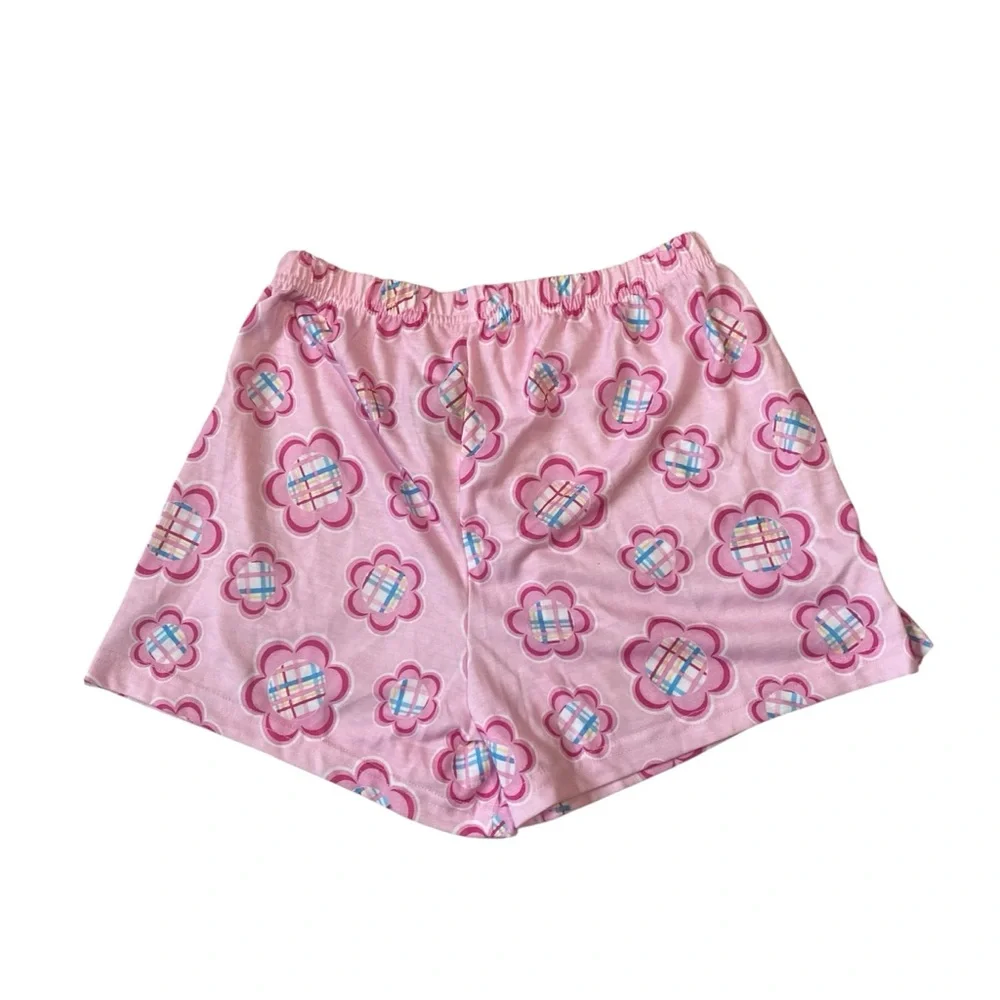 NWT Vintage Circo Pink Floral Sleepwear Shorts 2pc Set Girls Size XL